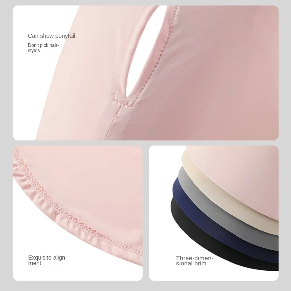 

Новая дышащая кепка с козырьком из ледяного шелка с шалью, солнцезащитная шляпа, кепка для шлема, велосипедная кепка