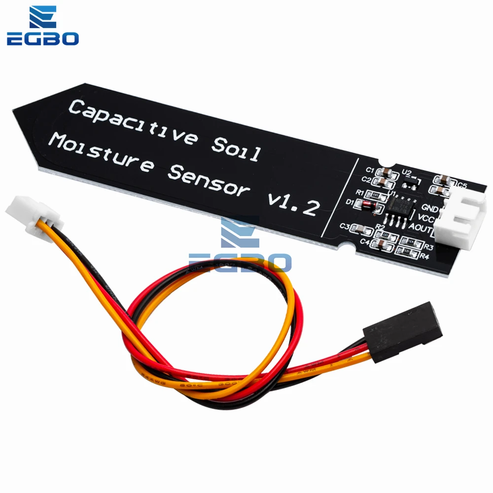 Módulo capacitivo de Sensor de humedad del suelo, cable de amplio voltaje, 3,3 ~ 5,5 V, resistente a la corrosión con gravedad para Arduino