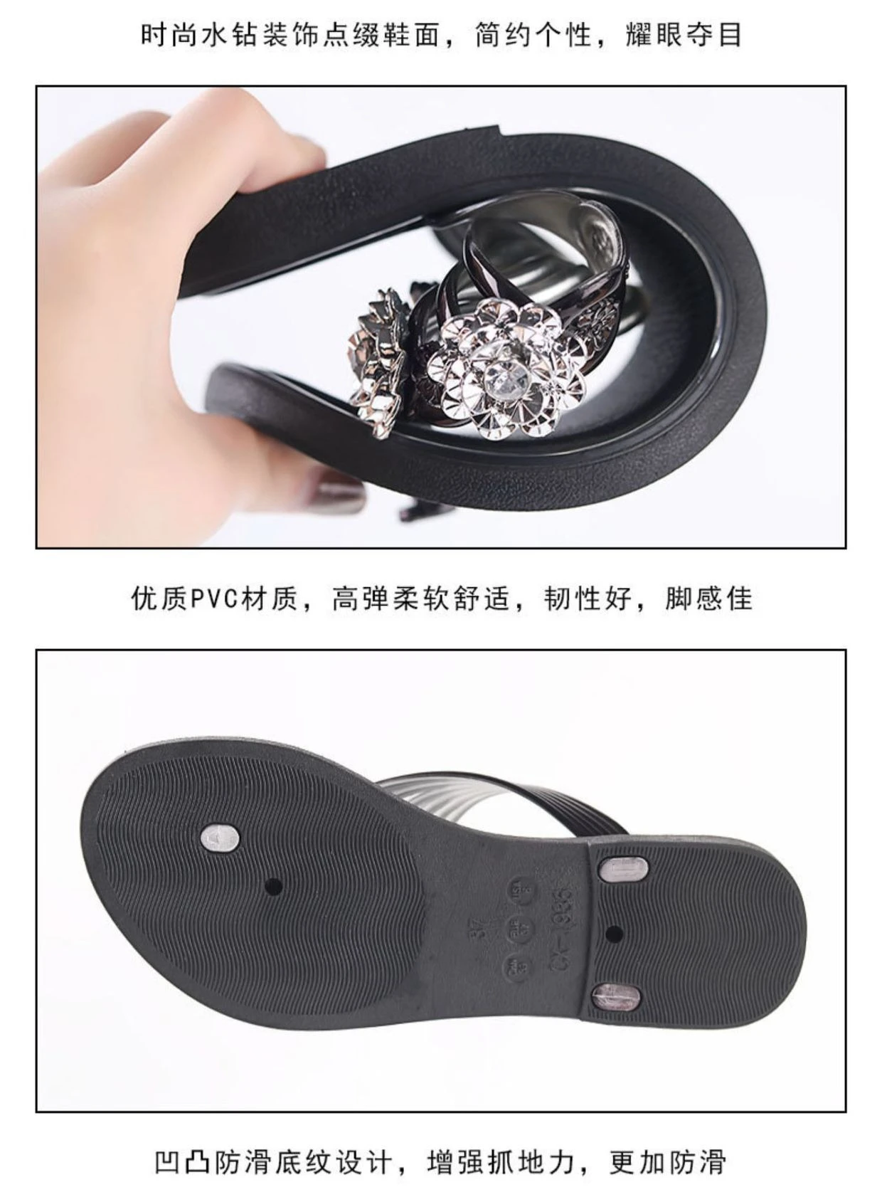 جديد تصميم حزام جوفاء الصنادل المسطحة الصيف حجر الراين المرأة الصنادل خفيفة الوزن الفاخرة امرأة الصنادل في الهواء الطلق النعال الأنيقة #6