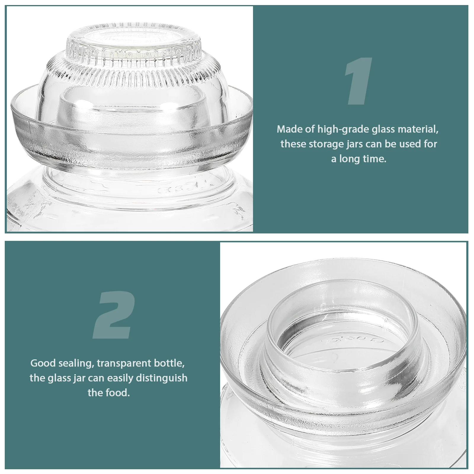 

Pickle Storage Jar Premium Glass Material Good Sealing Transparent Bottle Unique Decoration Gift for Friends and Family