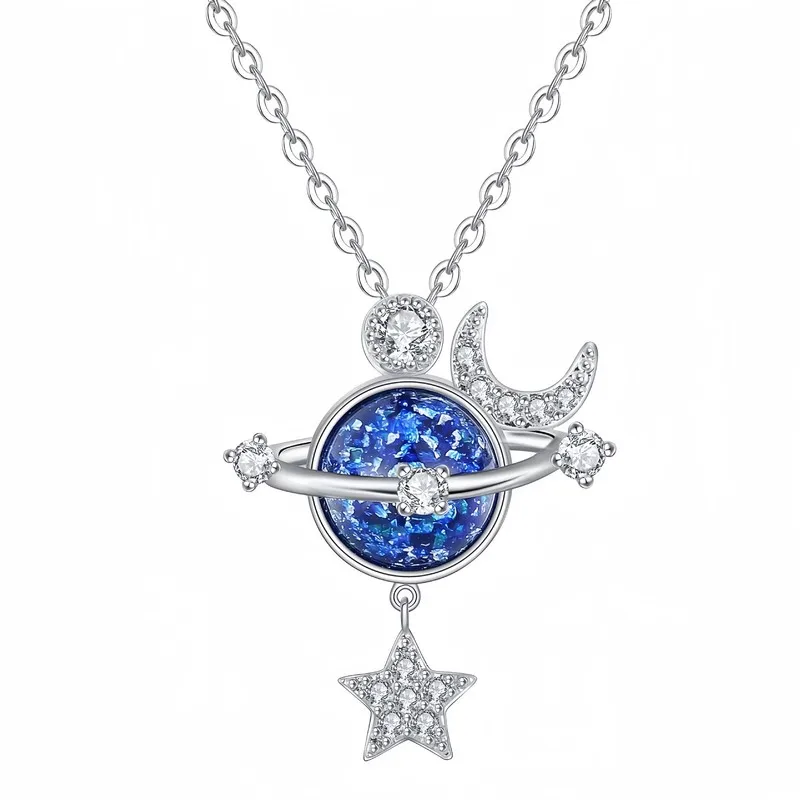 To My Daughter Starry Moon Love Necklace Fashion Star Mother Gift For Women Girls Pendant Necklace With Box 2025 Dropshipping