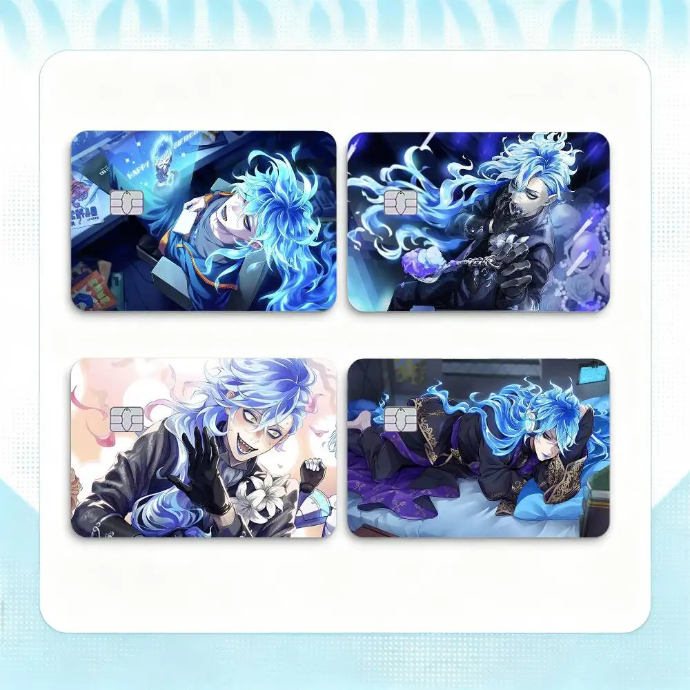 idia Twisted wonderland game  Credit Card HD Stickers Game Card Decal Small Chip Waterproof Sticker Gift