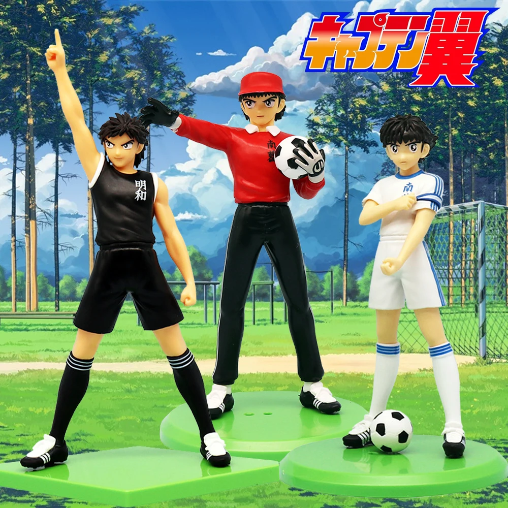 18cm Captain Tsubasa Anime Figure Ozora Tsubasa Action Figures Hyuuga Kojirou/Wakabayashi Genzou Figurine Collection Model Toys