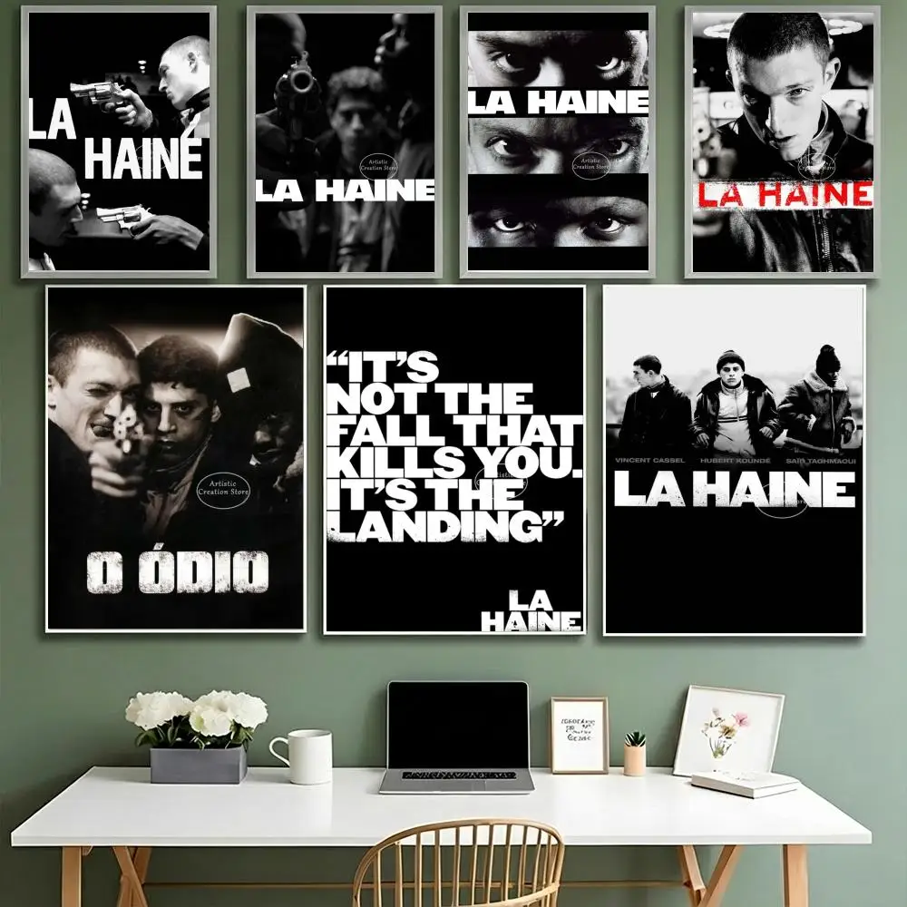 L-La Haine MOVIE Poster HD Wasserdicht Hochfeste selbstklebende Wanddekoration Universal