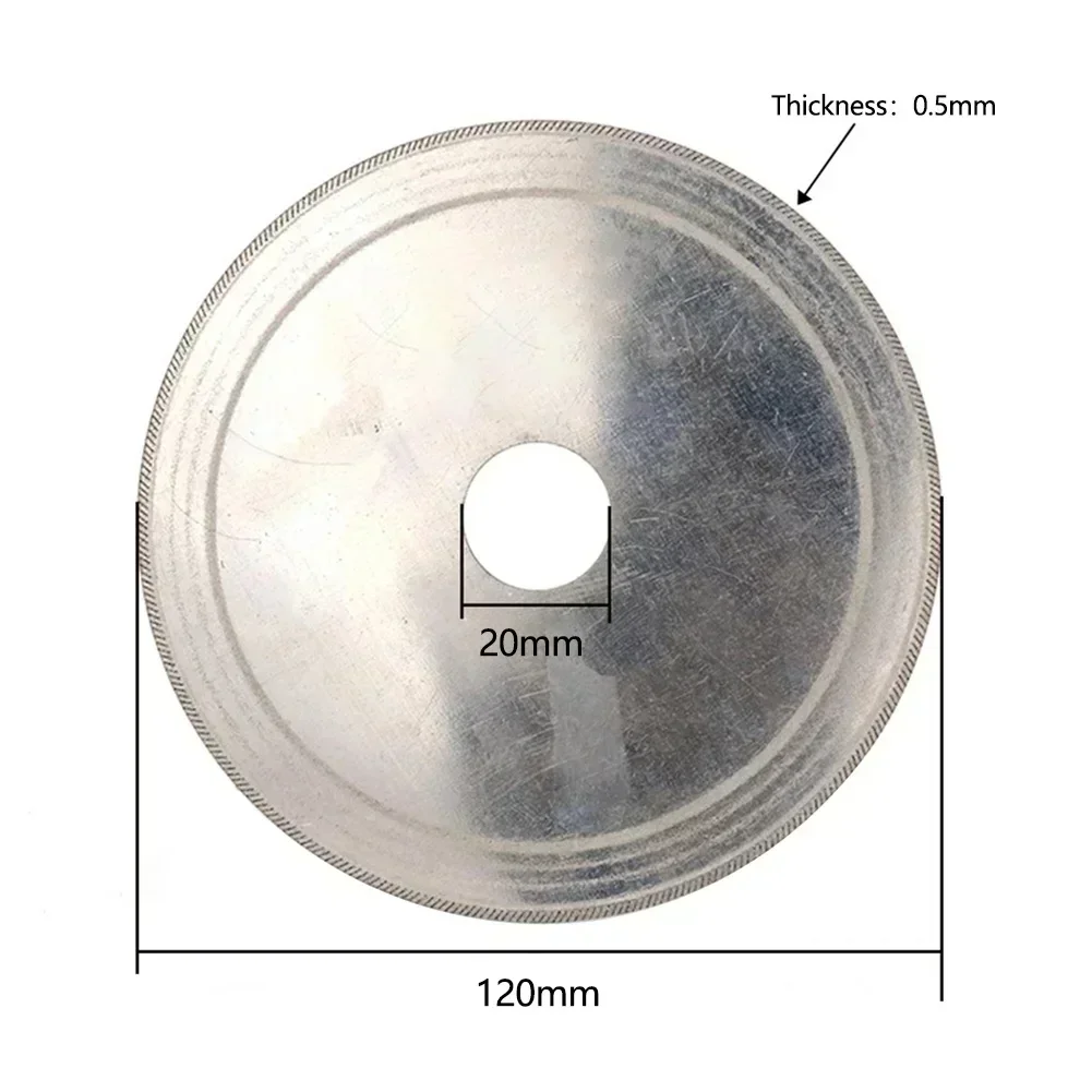 1pc Diamond Cutting Disc 20mm Bore Super Thin Saw Blade Wheel For Glass Stone Amber Gemstone Cutting 100/110/120/150mm