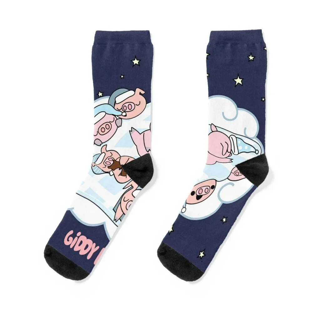 

Bedtime Giddy Piggies Socks funny sock bright garter Non-slip Men Socks Luxury Brand Women's