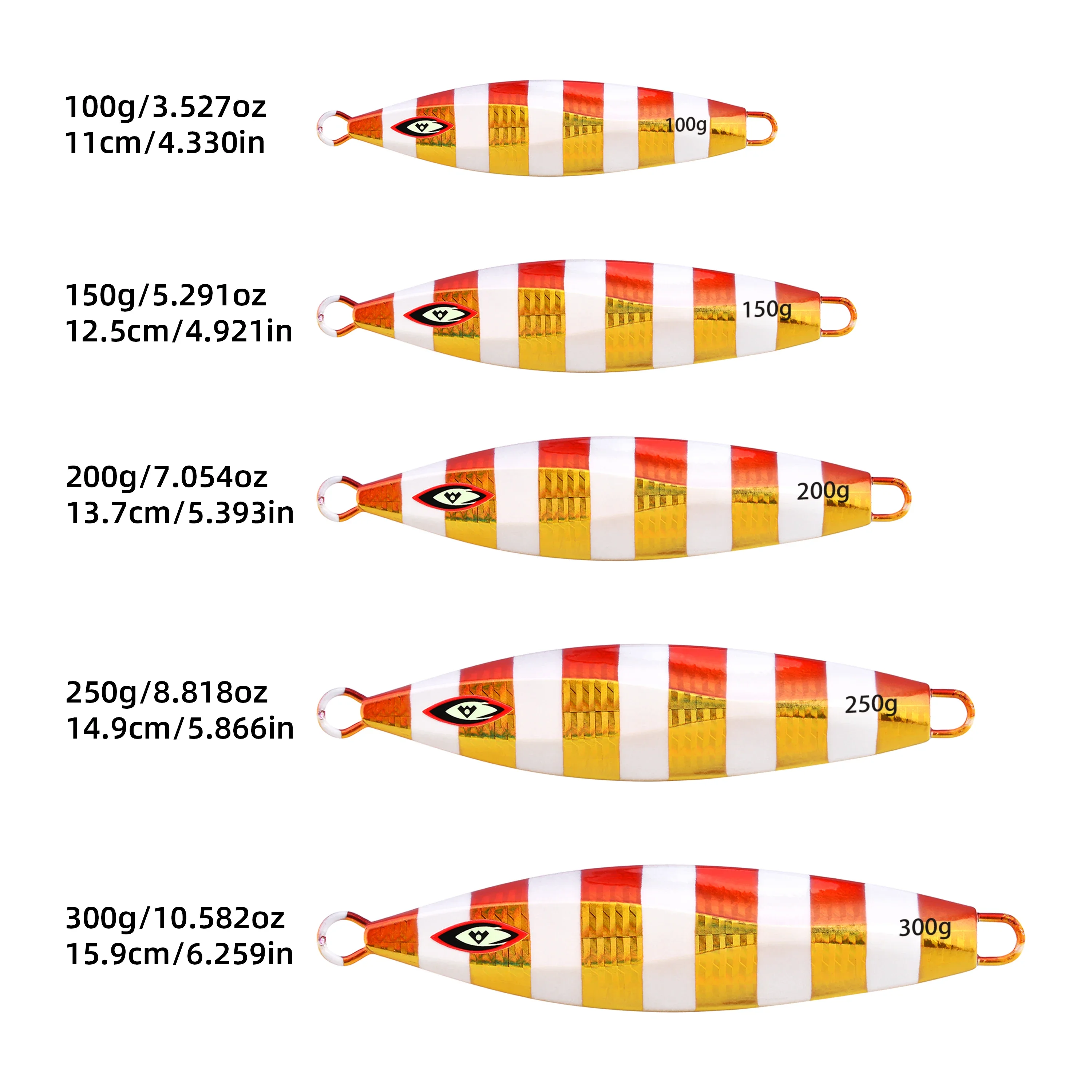 1pcs Slow Jigging Metal Jigs 100g 150g 200g 250g 300g Shore Jigging Artificial Hard Bait Luminous Spoon Fishing Lures - view 3