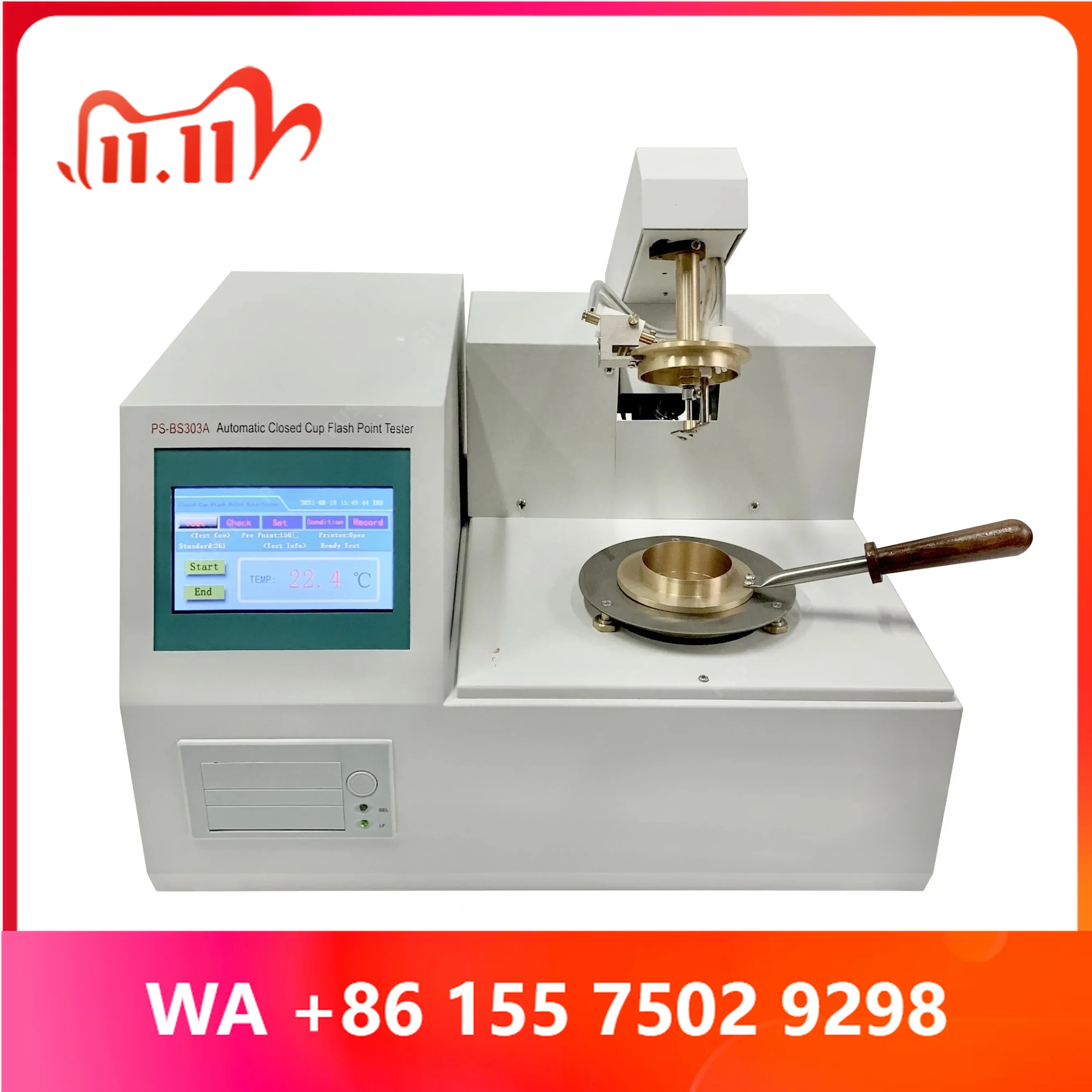 Push ASTM D93 Automatic Pensky martens closed cup flash point apparatus tester pri