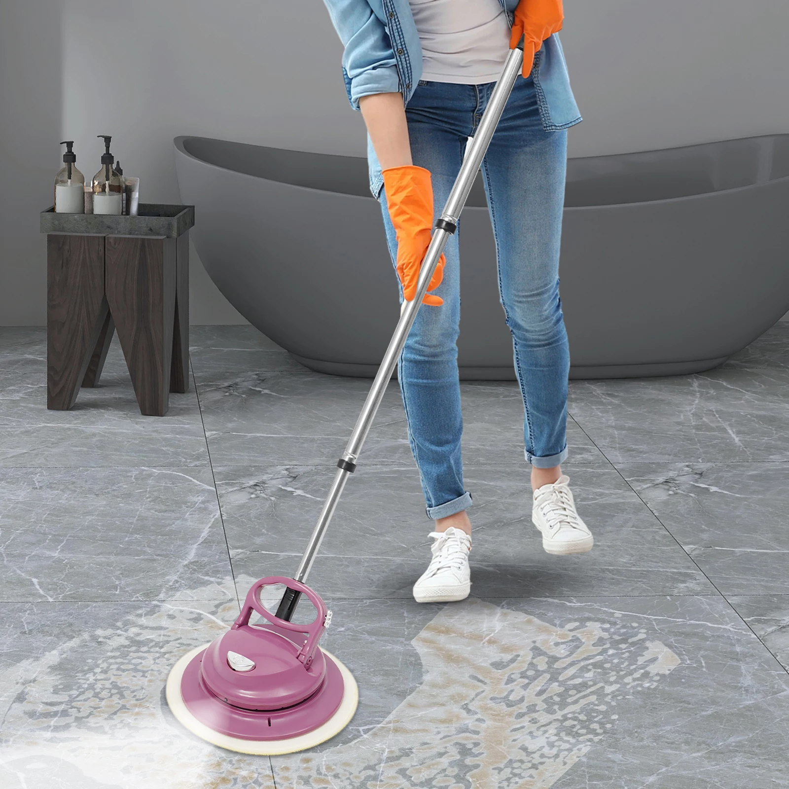 Pulitore per pavimenti elettrico 36W 160RPM Macchina per la pulizia dei pavimenti multiuso Macchina per la pulizia dei pavimenti alimentata a batteria