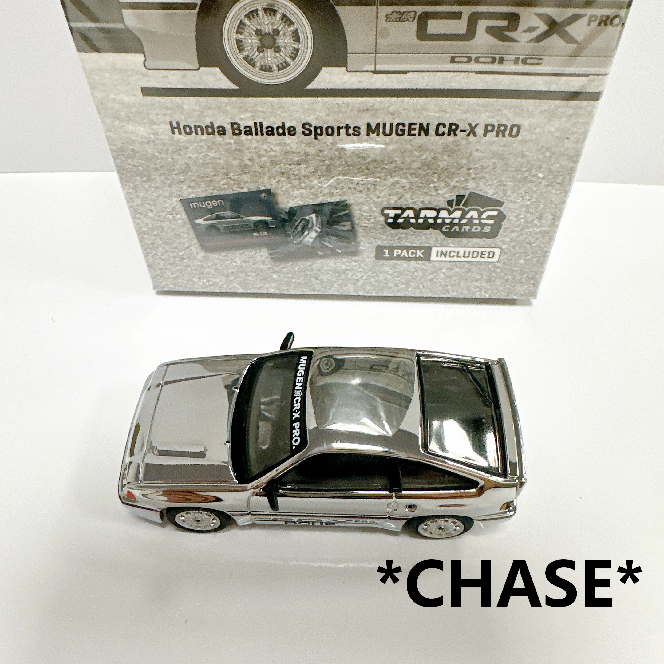 โมเดลรถยนต์ไดแคสท์ TW *CHASE* 1:64 ฮอนด้า บัลลาเด สปอร์ต มูเก็น CRX PRO สีเงิน ของสะสม ของเล่น Tarmac Works