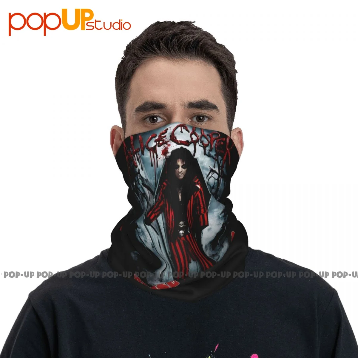 Alice Cooper Raise The Dead Live From Wacken Concert Lace And Whiskey Neck Gaiter Bandana Scarf Face Mask