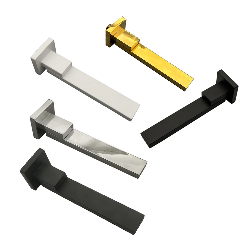 Bourdillat Bathroom Black/Chrome/Gold folding nozzle bathtub stainless steel wall mounted bathtub faucet shower stainless steel