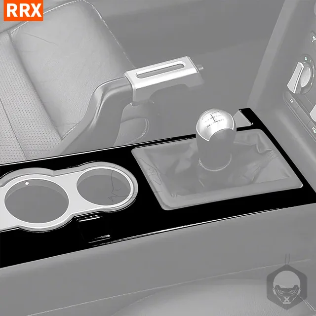 Dla Ford Mustang 2005 2006 2007 2008 2009 Centralna gałka dźwigni zmiany biegów Pokrywa panelu Wykończenie Piano Black Naklejka Wnętrze samochodu