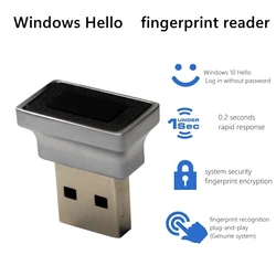 Metal model USB fingerprint reader win10 laptop desktop Windows Hello login win11