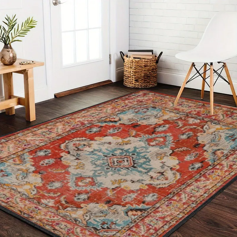

Nordic Moroccan Crystal Velvet Carpet Bedroom Living Room Dirt Resistant Carpet Bohemian National Style Home Decor