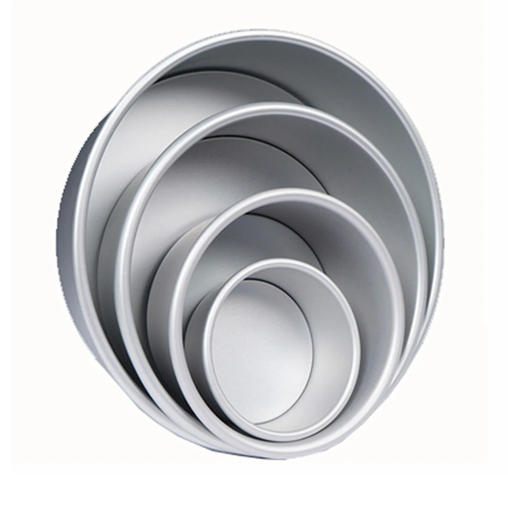 4/6/8/10/12inch Fixed Base Round Cake Pan Aluminum DIY Cakes Pastry Mould Cheesecake Mould  Nonstick Cake Tin Kitchen Tools