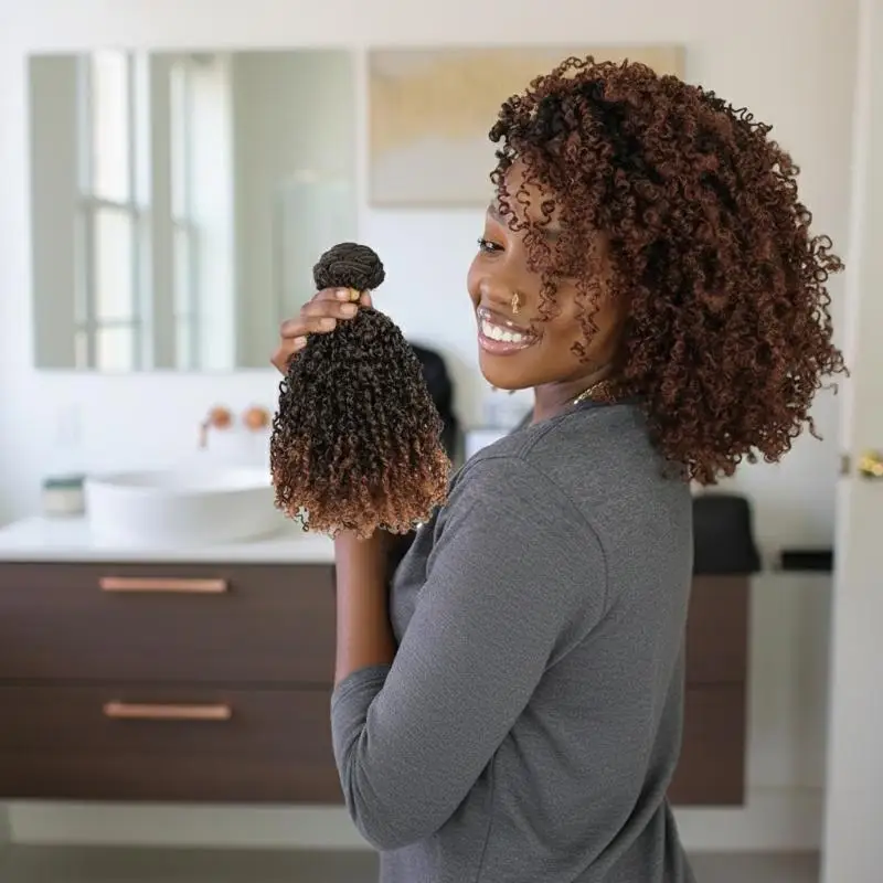 Realistic Afro Kinky Curly Ponytail 8 Inch Spiral Synthetic Extension for Women Fast Changes