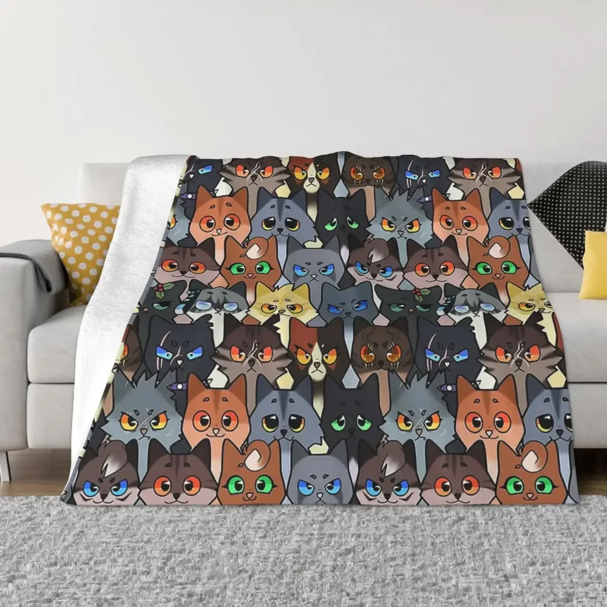 Cat Lover Art Blanket Flannel Spring Autumn Warrior Kits Warm Throws For Winter Bedding