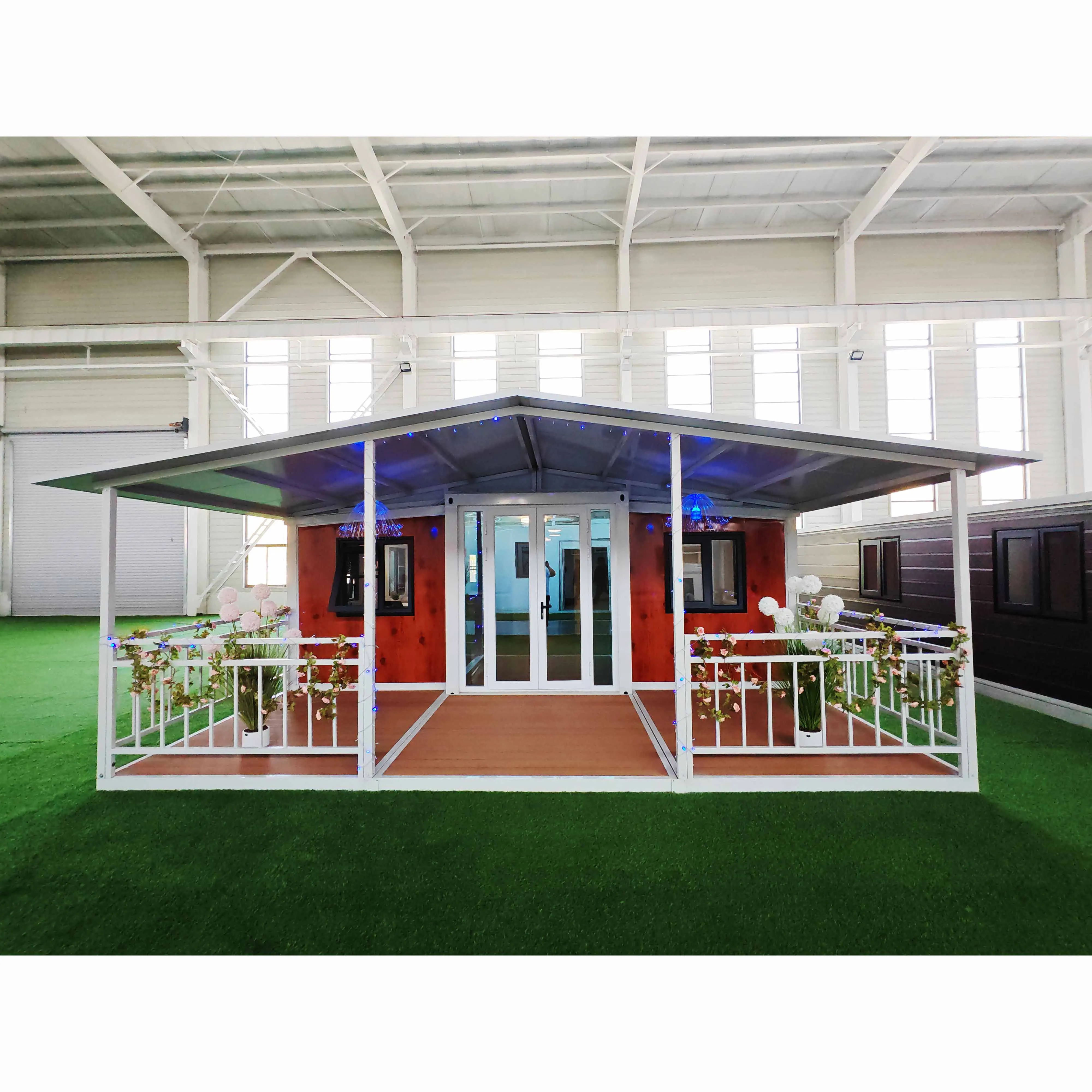 Portable Modern Steel Container Houses Double Wing Folding Design With Free Expansion For Hotels And Shops