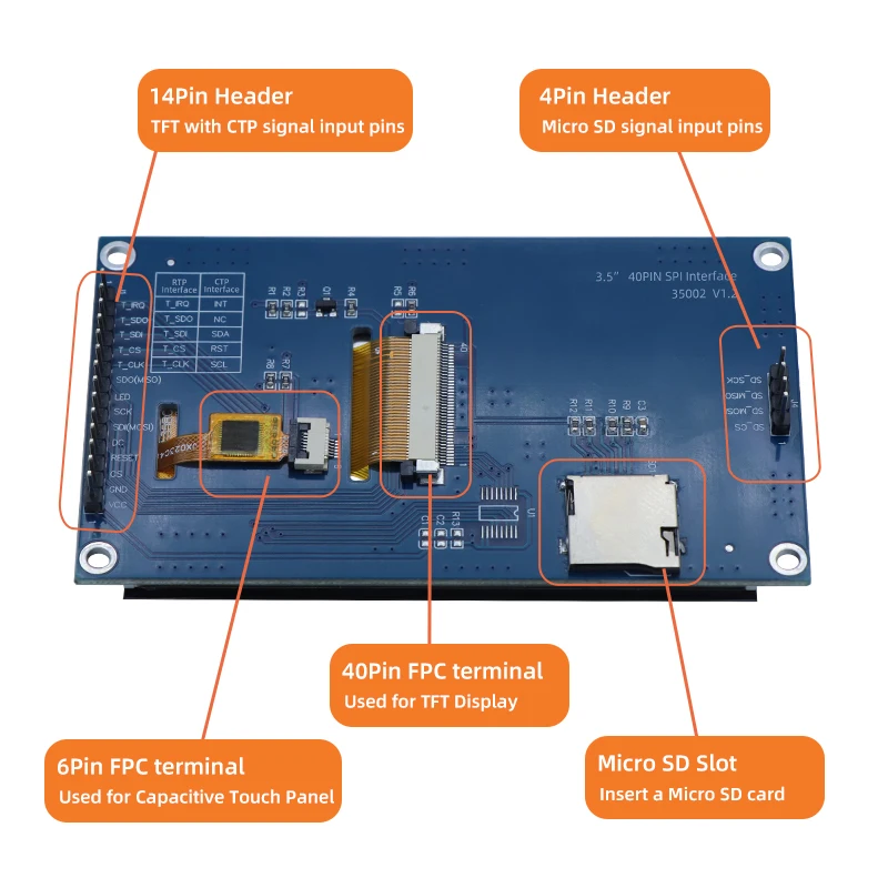 Imagem -05 - Ips Lcd Display Module com Toque Capacitivo e Spi Ctp 320x480resolution St7796 Stm32 Stc32esp32 Projetos Faça Você Mesmo 35