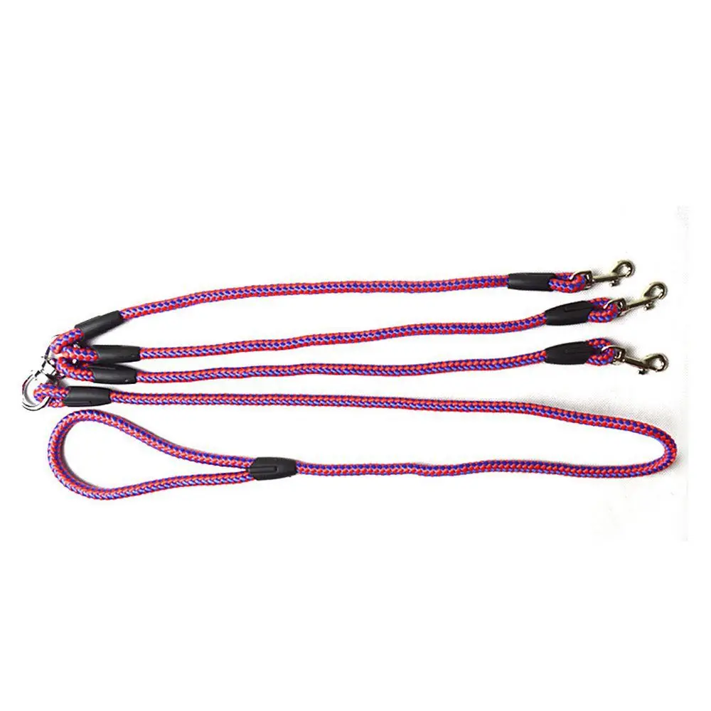 3 Way Pet Coupler Leash Nylon Lead Double For Walking Running Three Small Dogs Cats Traction Rope