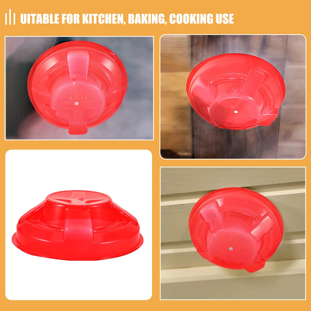 2 Pcs Smoke Alarm Dust Cover Plastic Smoke Detector Cover Kitchen Induction Smokes Detector for Baking Safety Mask