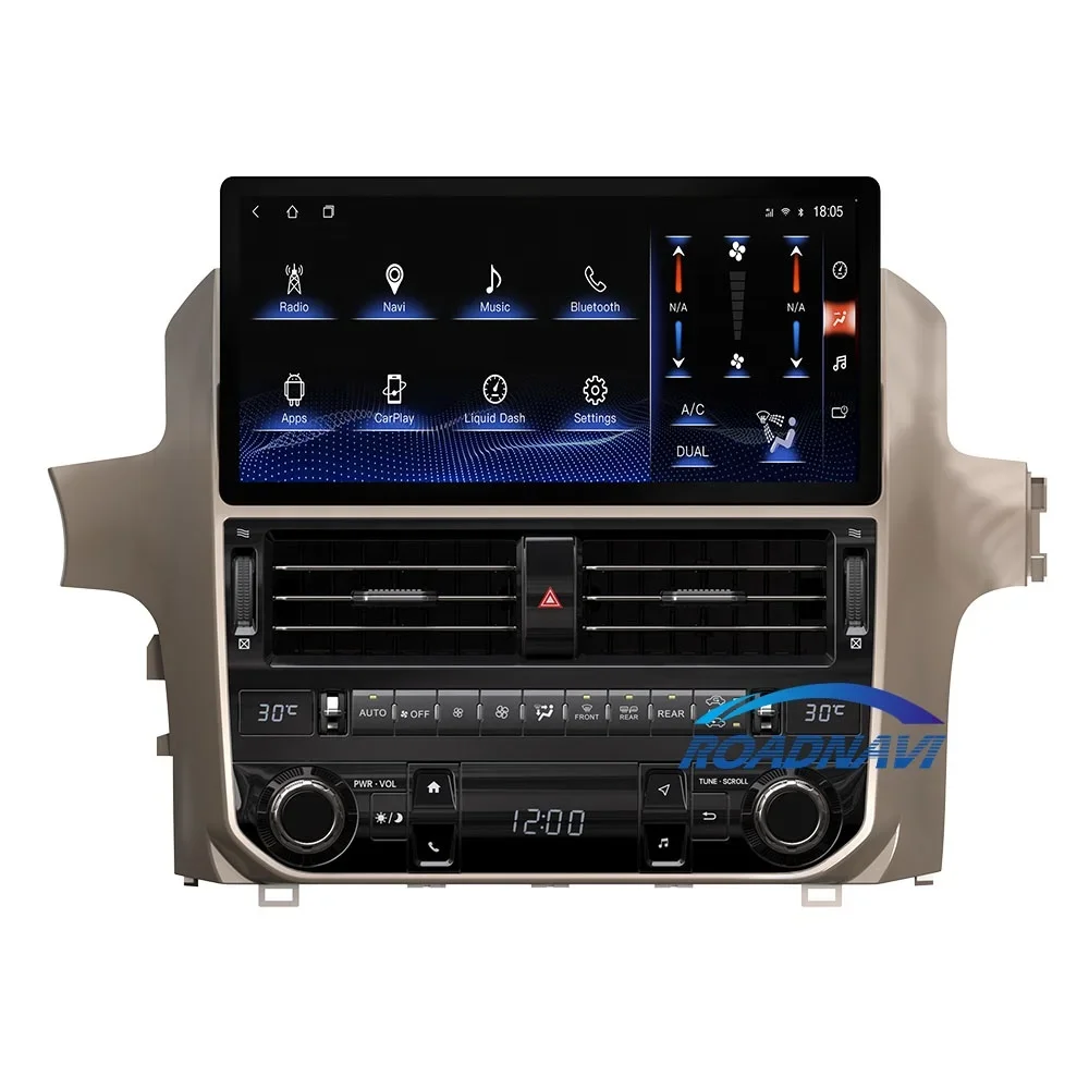 RoadNavi Android 13 Car Radio Wireless CarPlay Gps Navi for Lexus GX400 GX460 2010-2020 Update 2024