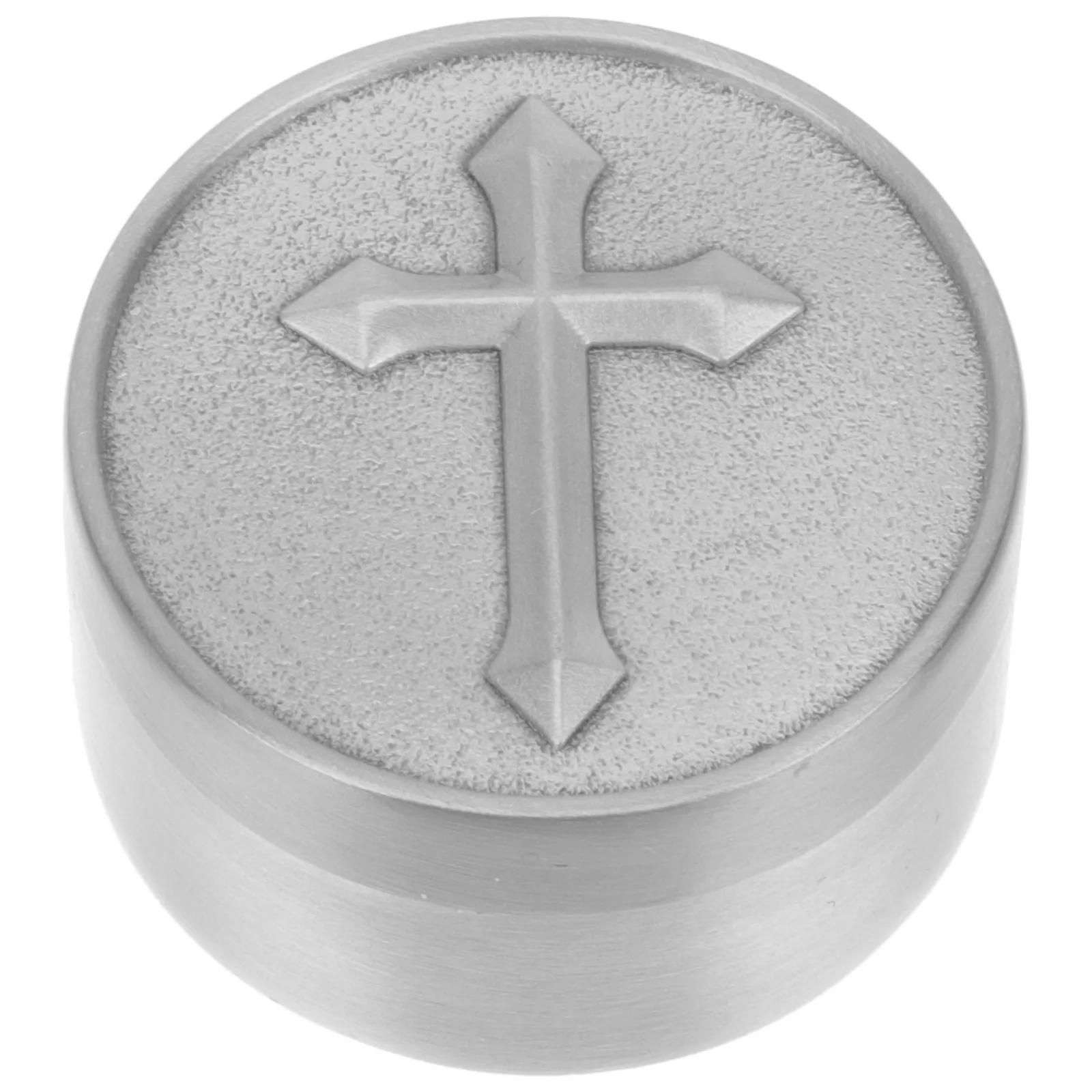 

Премиум-футляр для колец из сплава с крестообразным дизайном, миниатюрный металлический футляр для украшений, гладкие бесшовные края, компактный органайзер для колец для путешествий и дома