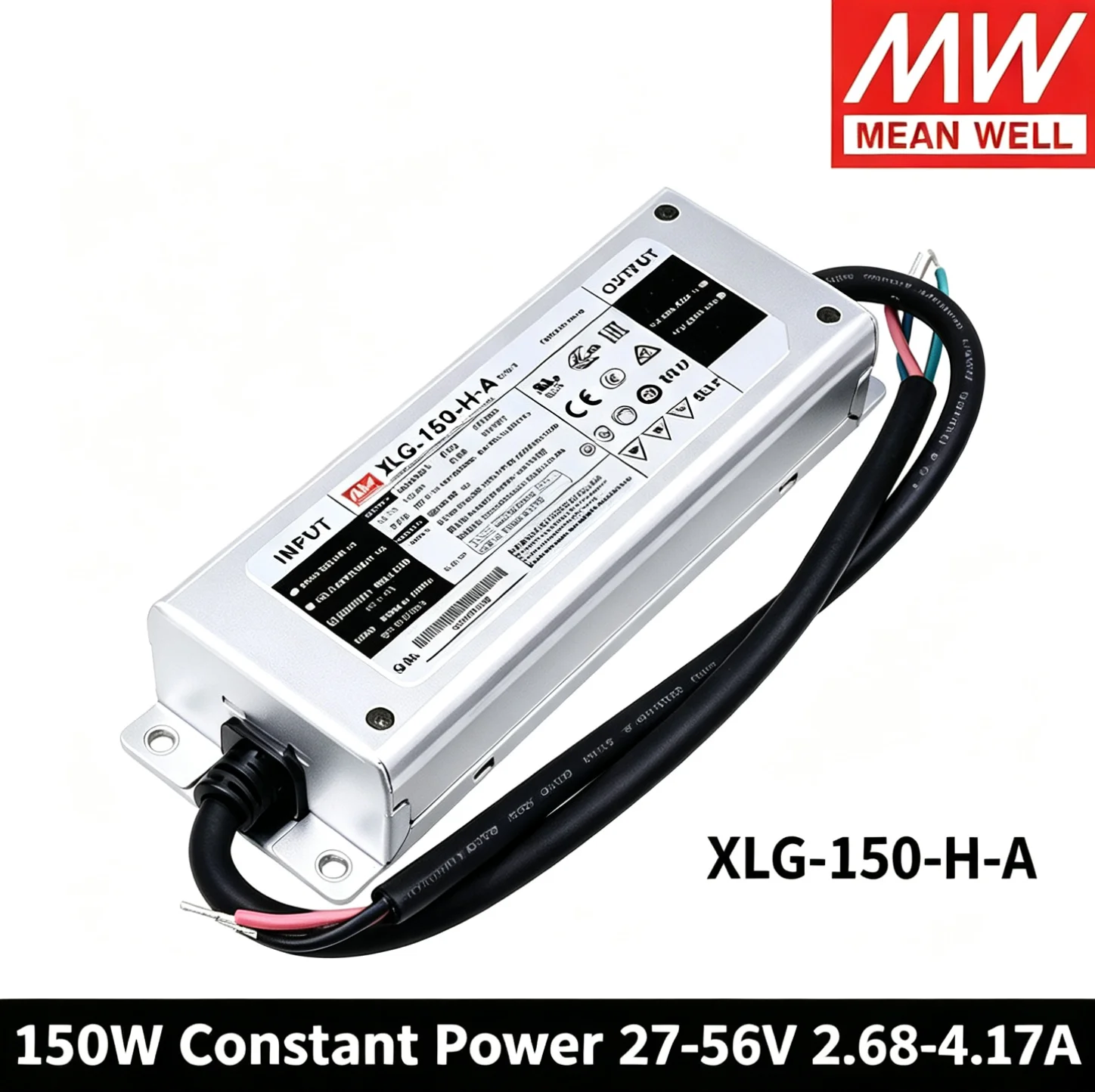 mean-well-xlg‑150‑h‑a-150w-outdoor-led-lamp-driver-ip67-protection-3‑in‑1-dimmable-lighting-control-module