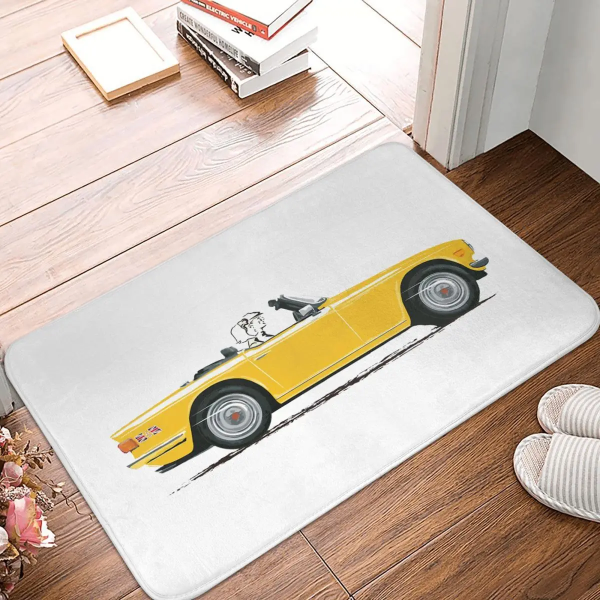 Inca Yellow Color TR6 - The Classic British Sports Car Non-slip Doormat Floor Mat Absorbent Mat Carpet Rug for Living room Mats