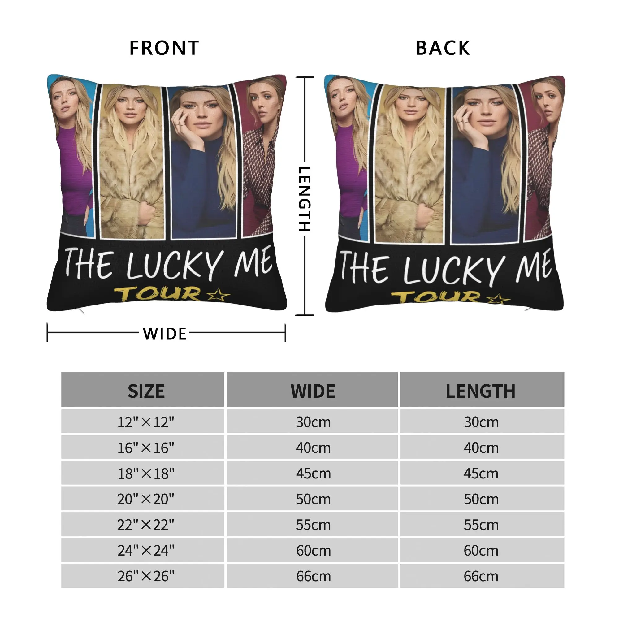 Hilary Duff Lucky Me Tour Pillow Cover  Soft Cushion Cover Cute Funny Pillow Case For Chair Sofa Home Decor