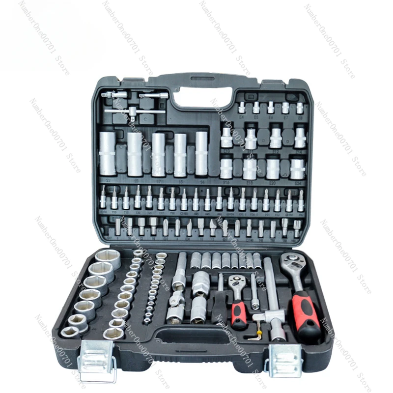 

108 Pieces Auto Repair Tools Suit Ratchet Wrench Socket Combination Casing Repair Car Repair Toolbox Set