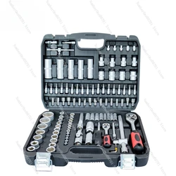 108 Pieces Auto Repair Tools Suit Ratchet Wrench Socket Combination Casing Repair Car Repair Toolbox Set