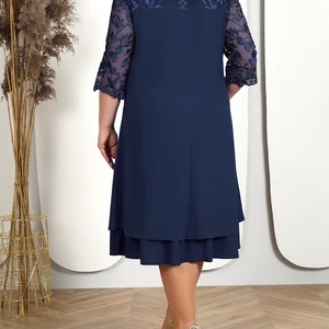 Frauen gesticktes Chiffon -Kleid, positive Größen, elegant, formell, Party, mollig, Frauenkleid, Sommer, 2024 8 Hauptverkäufe Hochzeitskleid für Chubby - №1