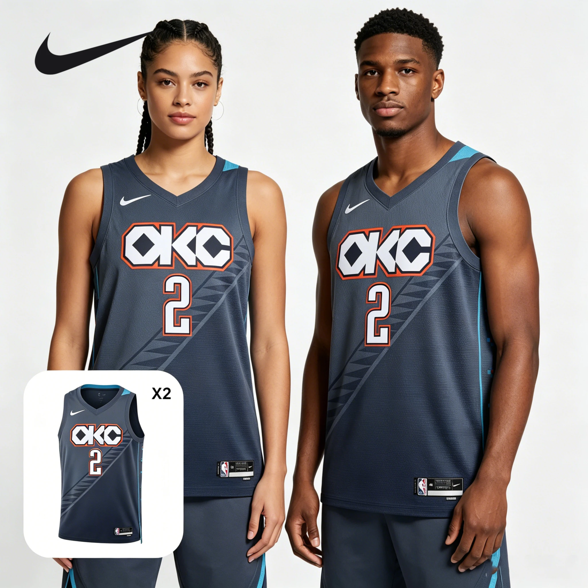 Nike Thunder Team Shay Geigeris-Alexander Jersey de secado rápido para hombre 2 piezas HM5990-437+HM5990-437