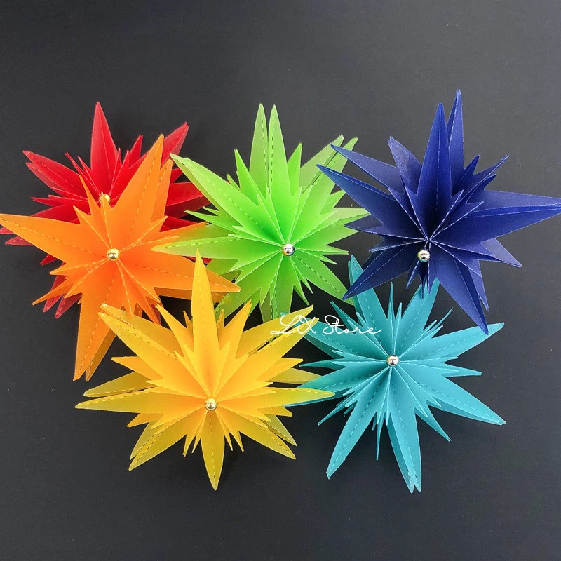 New Design Craft Metal Cutting Die die cuts Folding star flower decoration scrapbook Album Paper Card Craft Embossing die cuts