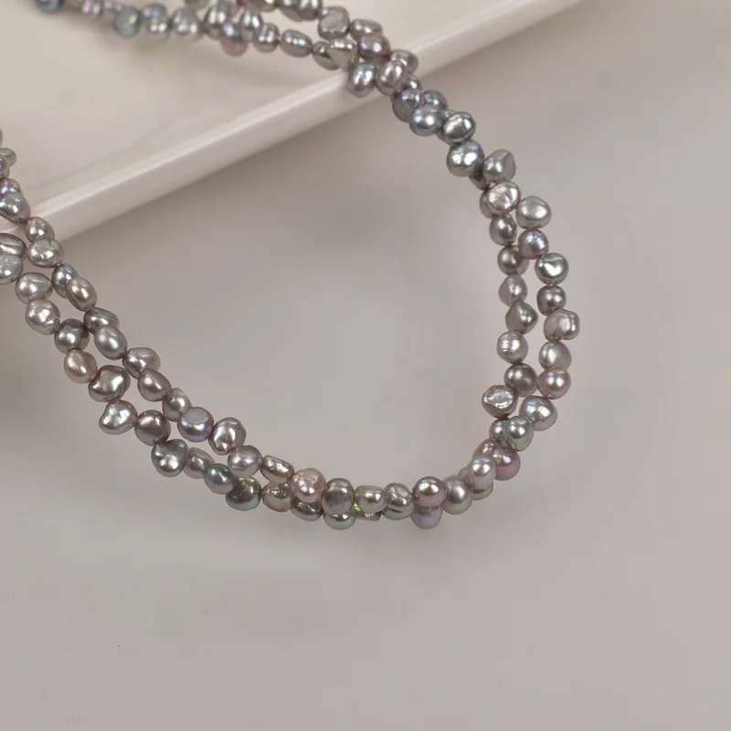 

Natural Freshwater Pearl Irregular A Three Seven Holes Baroque Bead Jewelry Make DIY Necklace Bracelet Accessories Wedding Gift