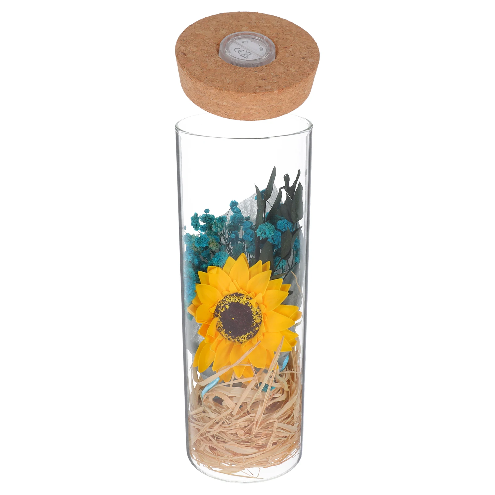 

Preserved Flower Bottle Decor Romantic Glass Dome Creative Elegant Valentine Christmas Birthday Wedding Anniversary Artificial
