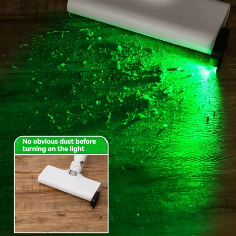 YCOC-مكنسة كهربائية قابلة لإعادة الشحن عرض الغبار الضوء الأخضر مرفق الضوء لكشف الحيوانات الأليفة الفراء القط الشعر فراغ مصباح عالمي