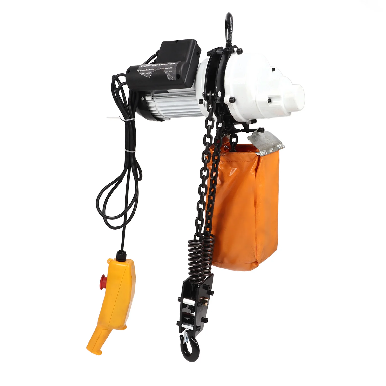 Electric Chain Hoist 1T Capacity Wired Remote Control Electric Hook  Winch for Factory 1500W  Electric Chain  Hoist