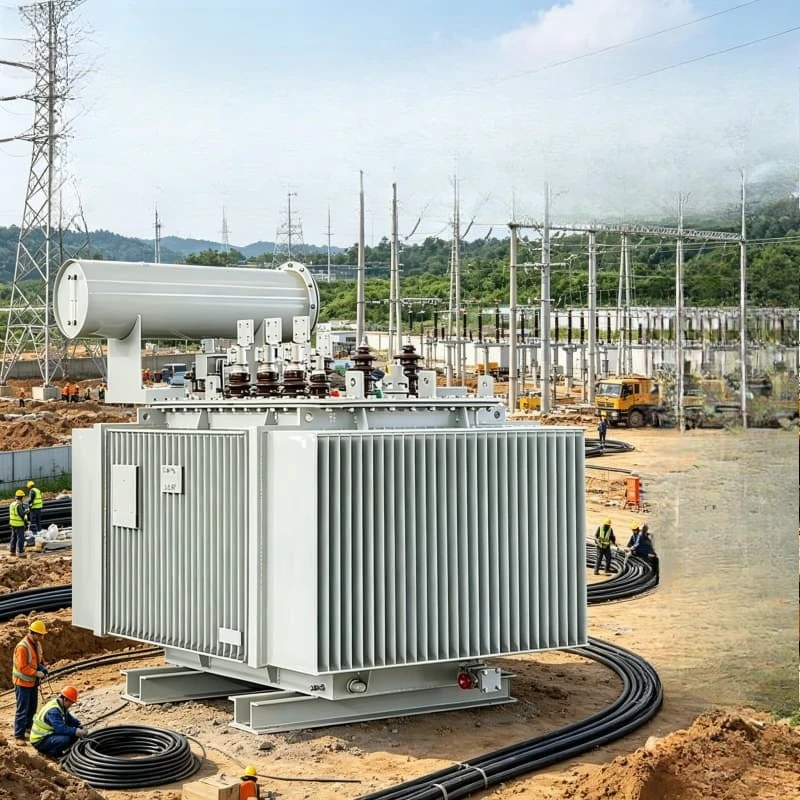 S11 S13 Series Three Phase Oil Immersed Transformer 100kVA 10kV 0.4kV Copper Core High Efficiency Customized for Commercial Use