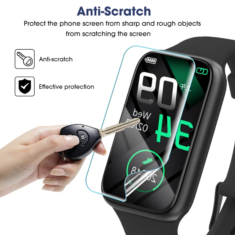 Hydrogel Film For Huawei Watch Band 8 7 6 Soft TPU Full Screen Protector For Huawei Band 8 HD Smart Watch Clear Film Not Glass