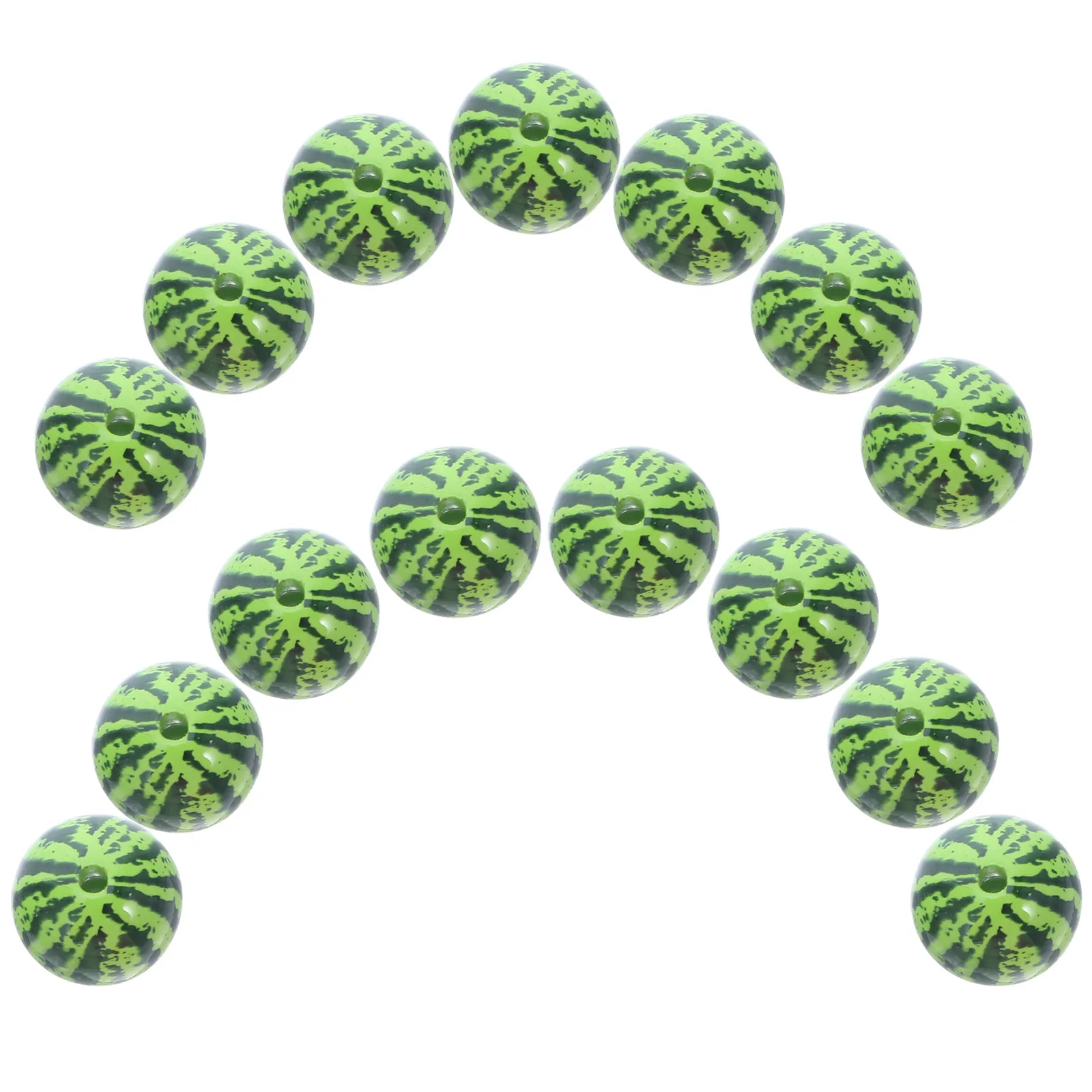 15Pcs Watermelon Spacer Beads Realistic Design Lightweight Plastic for DIY Jewelry Making Bracelets Necklaces Charms