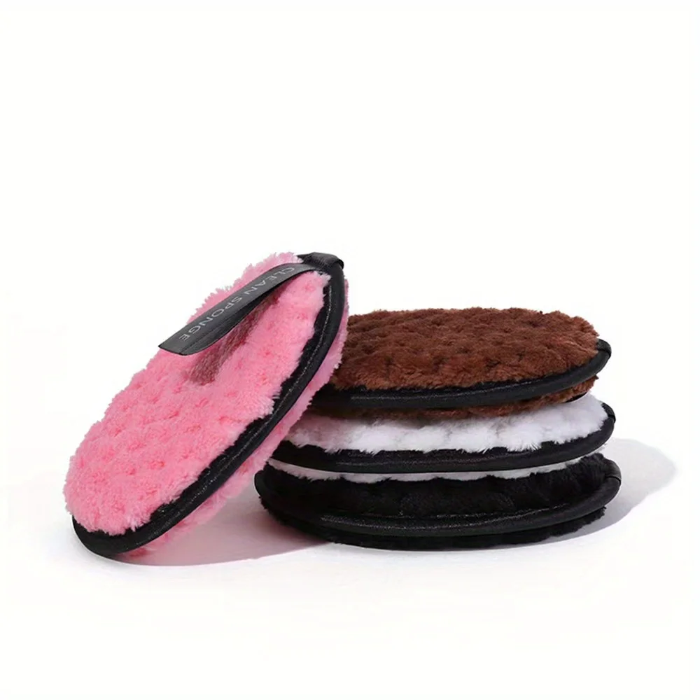 3-Pack 6-Pack Ultra-Absorbent Round Face Washing Sponge Reusable Makeup Remover Cosmetic Puff for Facial Care