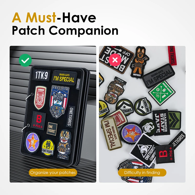 ONETIGRIS Tactical Patch Display Board Patch Holder ID militare pieghevole fai da te Badge Paste Pad Tool Organizer non Include Patch