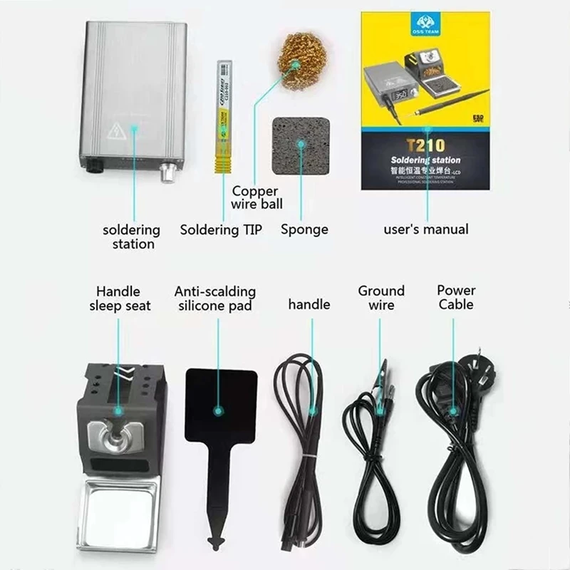 

OSS T245 T210 T115 Soldering Station Professional for Soldering / 120-450C /Soldering Station for Phone Repair Solder Welding