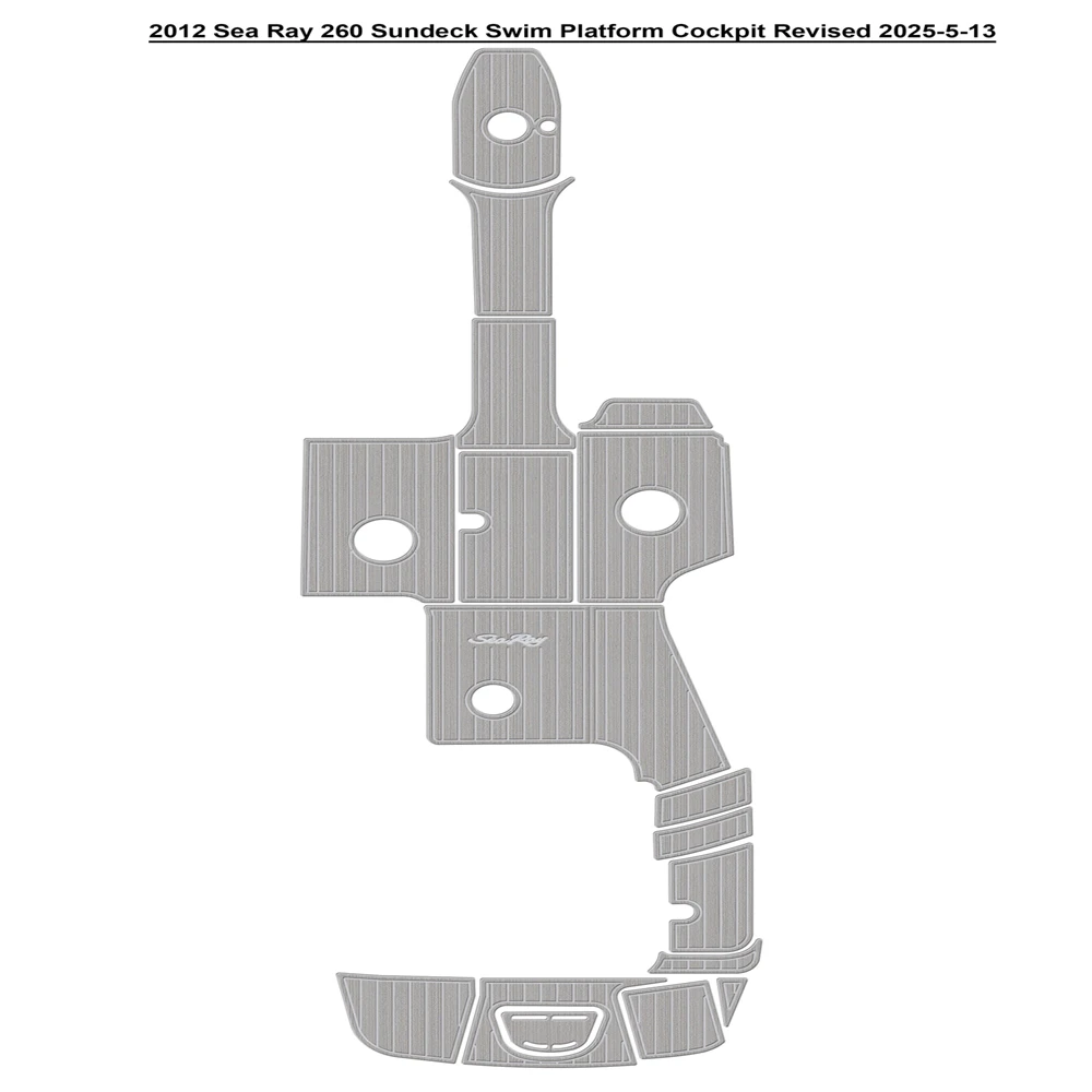 

2012 Sea Ray 260 Sundeck Swim Platform Cockpit Boat EVA Foam Teak Deck Floor Mat SeaDek Gatorstep Style Self Adhesive dd9jdnd7