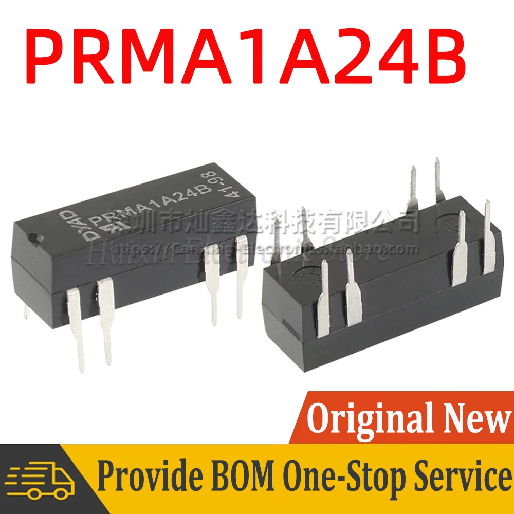 

2pcs PRMA1A24B PRMA1B24 DIP8 Dry Reed Relay 24V 1A 10W Normally Open Signle Pole Signle Throw SPST PRMA1A24B