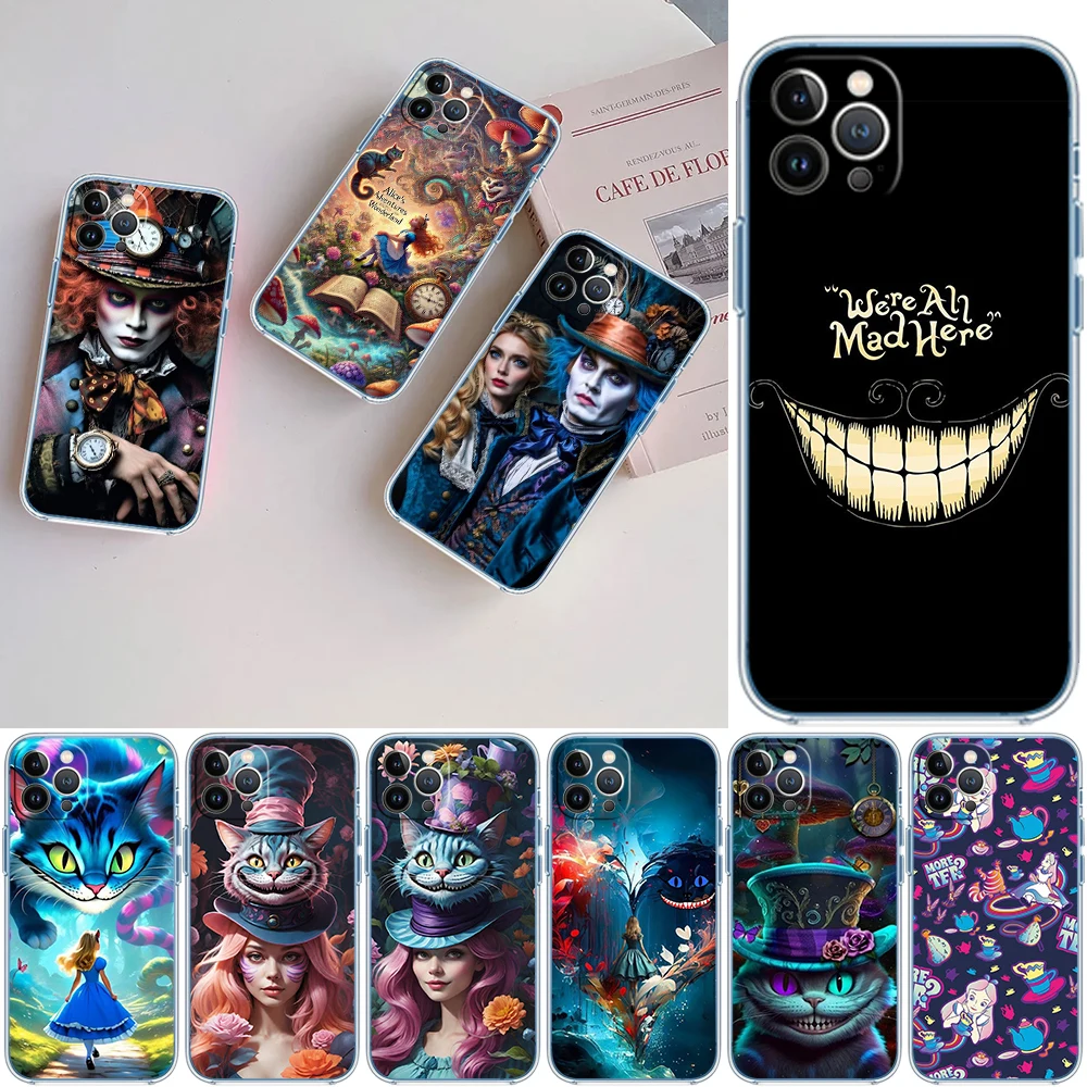 Alice Cat Princess Transparent Phone Case for Motorola G40 G04 G05 One Ace Action  Fusion Plus Hyper Macro Vision Zoom