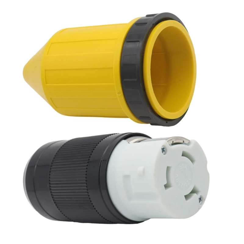 

A2BF 50A 125V RVs Power Cord Twist Lock Plug with Cover Connector Locking Plug